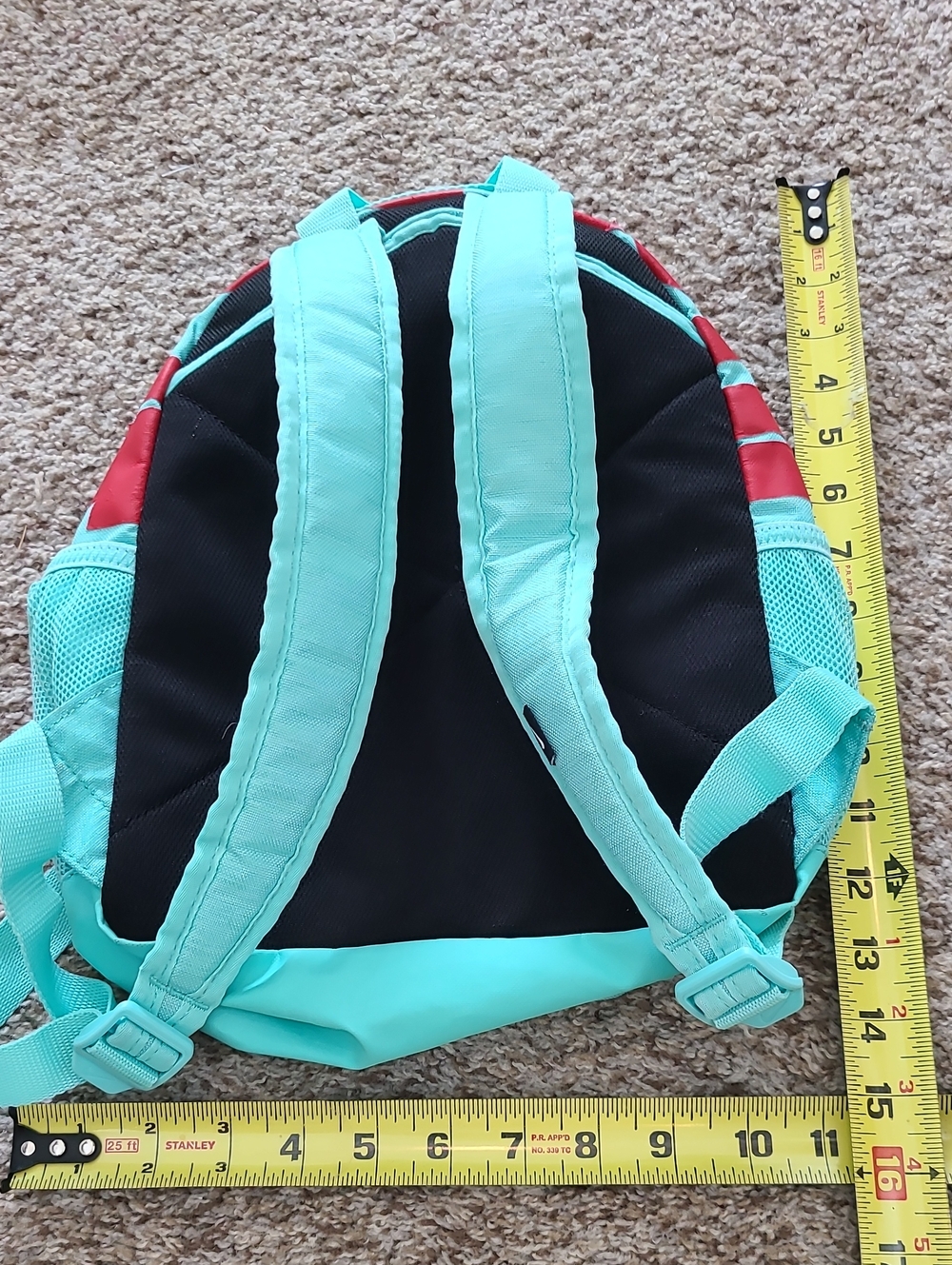 Nike Mint Green Backpack With Keychain with Red Swoosh Accents - Picture 4 of 7